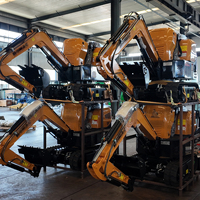 Mini-excavatrice sur chenilles CT08K de 0,85 tonne, excavatrice hydraulique avec chenilles en caoutchouc, excavatrice compacte pour l'aménagement paysager et l'agriculture