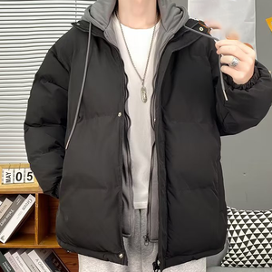 Chaqueta de Plumón para Hombre con Capucha, Elegante y Cálida - Product Image 1