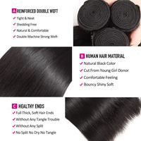 Extensions de Cheveux Naturels Vierges 100% Humains, Tissage Double Machine, Cheveux Bruts Philippins, Cuticules Alignées, Vente en Gros à Prix Compétitif