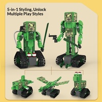 Mi Mundo, Robot de Plástico ABS Programable 5 en 1 con Doble Control, Juguete Educativo STEM de Construcción, para Edades de 7+ Años, Unisex