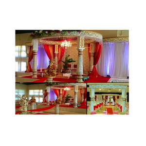 Décorations élégantes en cristal de fibre dynamique Mandap de mariage Rajwada de Turquie Décorations de mariage attrayantes pour votre journée spéciale - Product Image 1