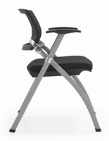 Chaise de bureau ergonomique à hauteur réglable au design moderne, chaise pliante en métal à dossier en maille pour salle de conférence, mobilier de salle de réunion