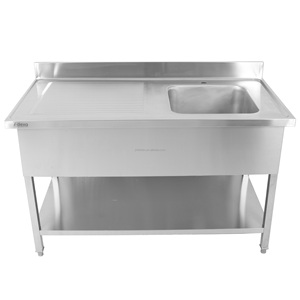 Stainless Steel Washing Station With Divider, Restaurant Kitchen Equipment Sink Bench for Catering Service - Product Image 5