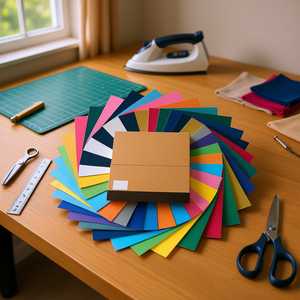 Vinyle thermocollant pour transfert à chaud, 12 x 12 pouces, lot de 30, multicolore, durable, pour vêtements et décorations DIY - Product Image 2