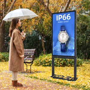 VISIGN maßge schneiderte Outdoor IP65 Fabrik wasserdichte Outdoor-Totem Digital Signage Kiosk LCD-Werbung Outdoor-Totems