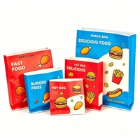 Sacs en papier thermoscellables imprimés avec logo personnalisé, qualité alimentaire, revêtement PE, pour emballage de poulet frit, pop-corn, beignets