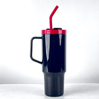 Gobelet en plastique PC sans BPA 2026 avec couvercle, paille, filtre et poignée, grande capacité 20oz 40oz, étanche, compatible lave-vaisselle, qualité alimentaire, pour voyage