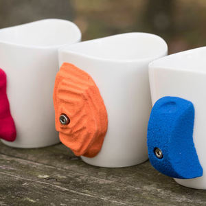 Ins nouveau logo personnalisé à la mode tasse à café et thé en porcelaine blanche cadeau mignon tasse d'escalade en céramique créative et écologique moderne - Product Image 4