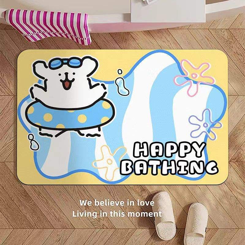 Blue and yellow polka dot swim ring