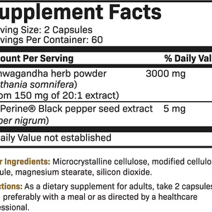 Beste Marktprijs <span class=keywords><strong>Ashwagandha</strong></span> Ksm 66 Kruidenvoedingssupplementen <span class=keywords><strong>Capsules</strong></span> Fabriek Rechtstreeks Uit <span class=keywords><strong>India</strong></span> - Product Image 5