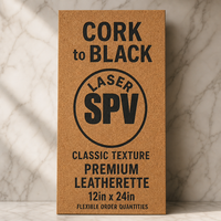 Plaques vierges en similicuir laserable Cork to Black 12x24 pouces pour sous-verres à whisky, étiquettes pour bandes de cigares, enseignes vintage