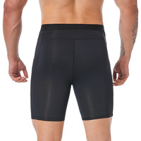Herensportkleding compressie hardloopshorts met zijzak voor telefoon