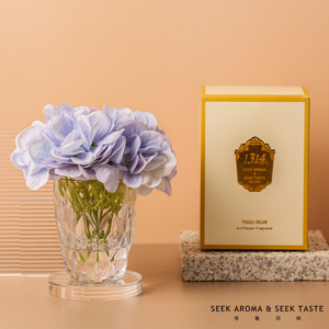 Heshes Hydrangea <b>Reed</b> <b>Diffuser</b> Glass Long Lasting Aromatic Home Decor Gift All Season - Product Image 3