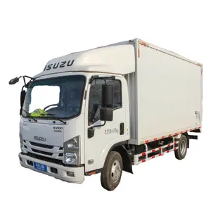 4X2 ISUZU 120HP truk ringan mesin Diesel truk kargo bekas 88KW Van truk lori