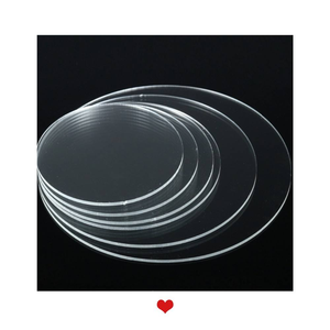 Disques à gâteau ronds en acrylique transparents personnalisés de 4, 6, 10, 12 pouces, supports de base pour gâteaux d'anniversaire, outils de cuisine DIY - Product Image 2