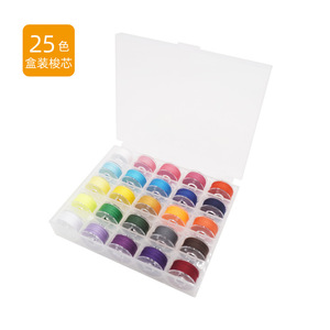 Ensemble de bobines de <span class=keywords><strong>fil</strong></span> <span class=keywords><strong>à</strong></span> <span class=keywords><strong>coudre</strong></span> en Polyester, 25 couleurs, durables, pour accessoires d'équipement de traitement des vêtements - Product Image 1