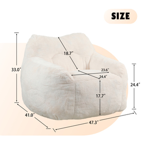 Modern Style Home Furniture Customizable Lazy <b>Bean</b> <b>Bag</b> Sofa with Space-Saving Backrest Soft Foam Filled for Bedroom Use - Product Image 5