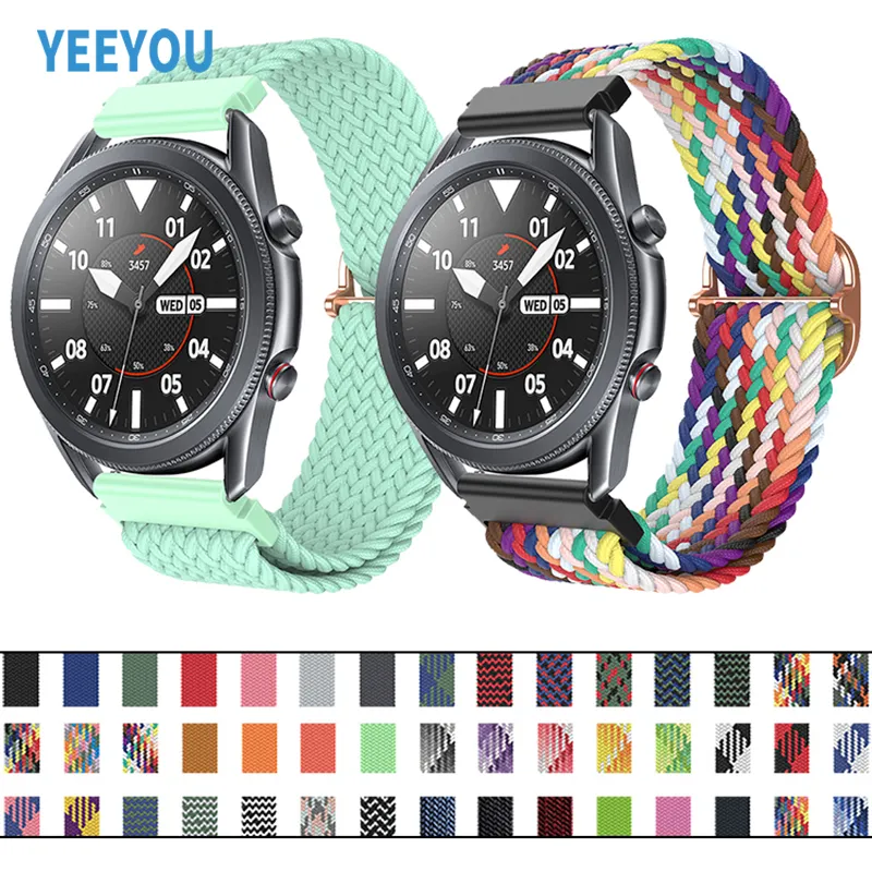 Nylon Fabric Watch Strap for Samsung Galaxy Watch Fashionable 20mm 22mm Size