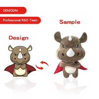 Jouets en peluche personnalisés OEM/ODM unisexes, rembourrage en coton PP, matériau en coton, certifiés EN71/GRS/CPC, tailles 11-30 cm, 14 ans et plus
