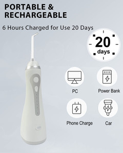 Carepik Nettoyeur dentaire sans fil à jet d'eau de voyage avec réservoir de grande capacité, machine à rinçage dentaire, irrigateur buccal - Product Image 4