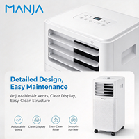 Climatiseur mobile 7000 BTU à économie d'énergie avec télécommande, 9000 BTU, 0,75 tonne, 1P, portable avec roulettes, déflecteur de vent quadridirectionnel
