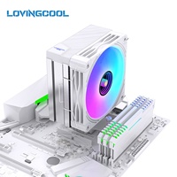Refroidisseur CPU Lovingcool 12CM avec 5 dissipateurs thermiques en cuivre argenté, refroidissement silencieux, compatible LGA1700 AM5, fournisseur vérifié.