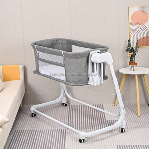 <span class=keywords><strong>Cuna</strong></span> <span class=keywords><strong>de</strong></span> Bebé Estilo Villa con Marco Metálico y Mosquitera, Cama Eléctrica Ajustable con Función <span class=keywords><strong>de</strong></span> Balanceo, <span class=keywords><strong>Cuna</strong></span> Multiusos, <span class=keywords><strong>Cuna</strong></span> Mecedora - Product Image 6
