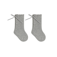Chaussettes Bébé Xiangyi Mignonnes à Nœud Papillon et Volants, en Coton, à Manchette Ample, Mi-Mollet pour Filles, Chaussettes Sans Couture pour Nouveau-nés et Nourrissons, Automne