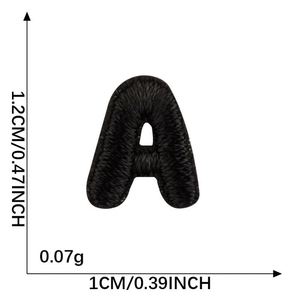 Patch brodé thermocollant mignon et mini de 1,2 cm avec lettres et chiffres noirs - Product Image 5