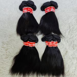 Letsfly Vente en gros 58$ Lot de 20 mèches de cheveux humains lisses de 10 pouces, 100% cheveux humains, noir naturel, trame double - Product Image 5