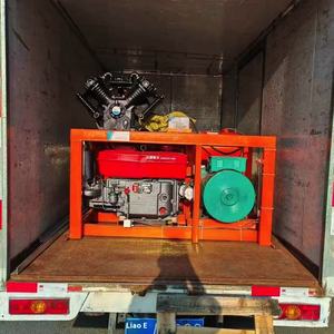 סין מדחס נייד בוכנה בורג בוכנה בורג עם מנוע בנזין דיזל מדחס אוויר - Product Image 3