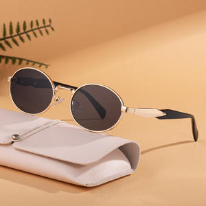 Lunettes de soleil unisexes de style nouveau, monture ovale, verres PC UV400, protection solaire pour la conduite et les activités de plein air - Product Image 5