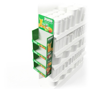 Cardboard Custom Printed Small Size <b>Wall</b> Sidekick <b>Display</b> Slat <b>Wall</b> Mounted Paper <b>Displays</b> <b>Wall</b> Mounted Snack <b>Display</b> - Product Image 3