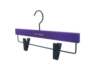 Phong cách ngắn gọn màu tím cao su tráng nhựa Móc áo phù hợp với áo và quần Móc Áo với màu sắc tùy chỉnh logo - Product Image 5