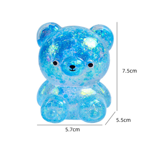 High Quality TPR Maltose Glitter <b>Cute</b> <b>Bear</b> Pressure Release Promotional Gift Decompression Squeeze Squishy Toys for Kids - Product Image 5