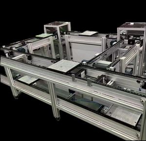 Factory-Supplied New Stainless Steel Lithium Battery Production Line Automated Pallet Chain Conveyor System Solution for - Product Image 1