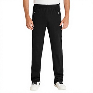 Men's Casual Sports Pants Mid Wide Leg Breathable Windproof Quick-Dry Training <b>Trousers</b> <b>Secure</b> Zipper Pockets Outdoor Activities - Product Image 1