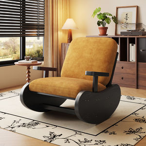 Nordique moderne luxe salon chaises canapé à bascule paresseux inclinable rembourré adulte chambre Relax journal bois meubles de maison - Product Image 3