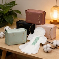 Livraison Gratuite Vente en Gros Alibaba Usine Marque Privée Serviettes Hygiéniques Féminines Coton Biologique Faible MOQ Serviettes Écologiques