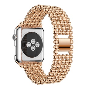 Cinque cinturini in metallo con catena di perline per iWatch 38mm 42mm chiusura per bracciale 5 maglie per cinturino in <span class=keywords><strong>acciaio</strong></span> inossidabile <span class=keywords><strong>Apple</strong></span> <span class=keywords><strong>Watch</strong></span> - Product Image 2