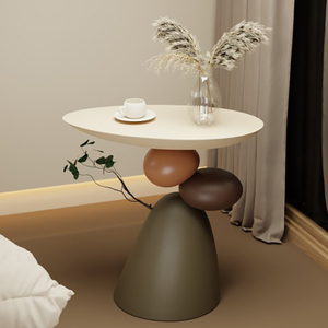 Tavolino da Tè <span class=keywords><strong>in</strong></span> Stile Wabi-Sabi, Moderno Tavolino Laterale di Alta Gamma per Soggiorno, Lussuoso Tavolino da Caffè - Product Image 4