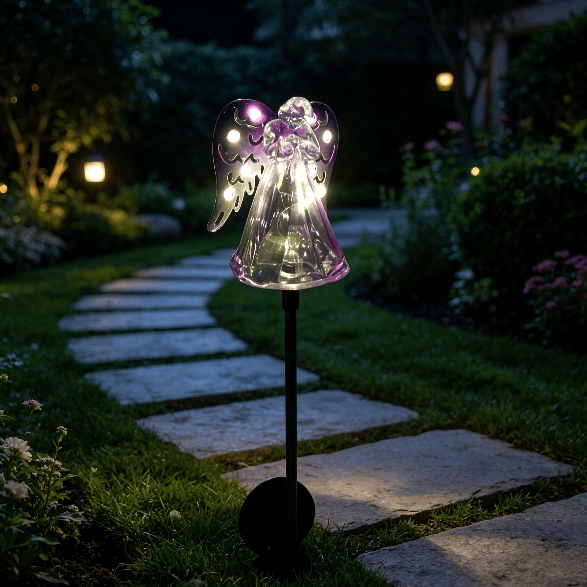 Smart RGB Color Changing Solar Landscape Light With APP Control IP44 Waterproof for Garden Party Decoration Solar Light