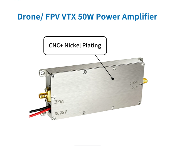 100-200MHz GaN 10W-50W UHF Broadband RF Power Amplifier DAB Signal Booster Standard Mounting Fast Shipping