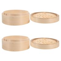 Cuiseur vapeur à poignée métallique, logo personnalisé, kit de cuisson, cuiseur à dim sum en papier et en bois, armoire à pains vapeur, cuiseur à couscous, appareil à 2 niveaux 3-en-1
