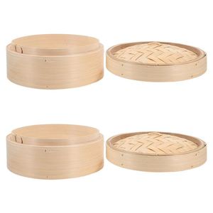 Cuiseur vapeur à poignée métallique, logo personnalisé, kit de cuisson, cuiseur à dim sum en papier et en bois, armoire à pains vapeur, cuiseur à couscous, appareil à 2 niveaux 3-en-1 - Product Image 5