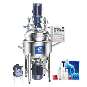 Factory Customized Double Jacket Stainless Steel Emulsifier Mixing Tank with Wooden Case for Shampoo Production Line