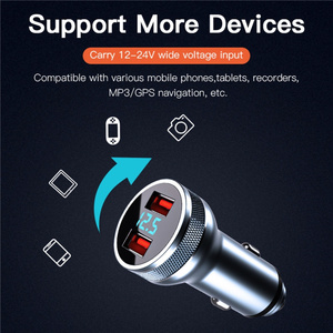 อะแดปเตอร์ชาร์จเร็วในรถ2พอร์ต USB PD 36W อะแดปเตอร์ชาร์จเร็ว QC 3.0สำหรับ <span class=keywords><strong>iPhone</strong></span> 12 11สำหรับ Xiaomi สำหรับ Samsung โทรศัพท์มือถือประเภทไฟฟ้า - Product Image 3