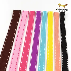 Mafolen High Quality Factory Wholesale Popular Colors Grosgrain Saddle Stitching Ribbon For Gift Wrapping Decorate
