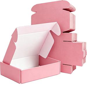 Boîtes d'expédition pliantes en carton ondulé en papier recyclé avec logo personnalisé imprimé en gros, emballage de marque avec revêtement UV - Product Image 1