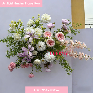 CM-TW006 Arreglo Floral de Seda Rosa y Morado para Fondo de Bosque de Flores Artificiales para Bodas y Fiestas - Product Image 4